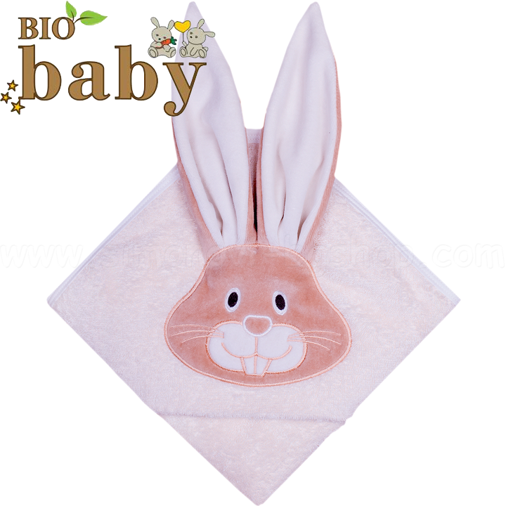 BIO Baby Бебешка хавлия със зайче на качулката от 100% органичен памук 97218505 BIO Baby Бебешка хавлия със зайче на качулката от 100% органичен памук 97218505