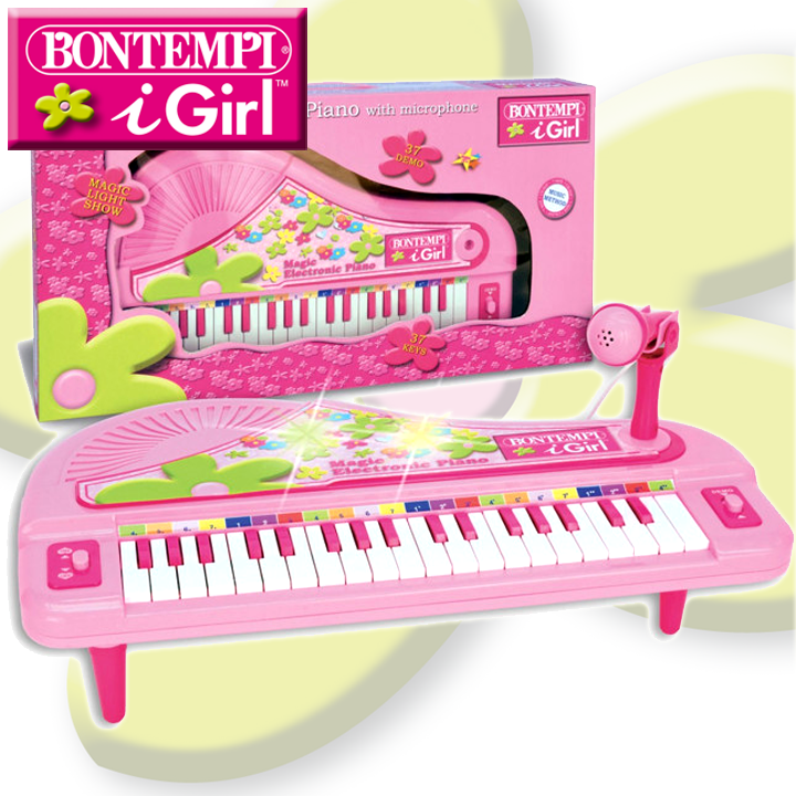 * Bontempi Igirl Electronic piano with 37 keys and microphone 191065