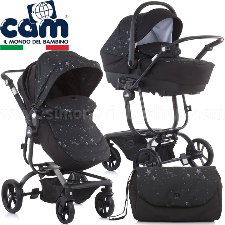 * 2023 CAM Taski Sport Combined baby stroller 3in1 Graphite col.888