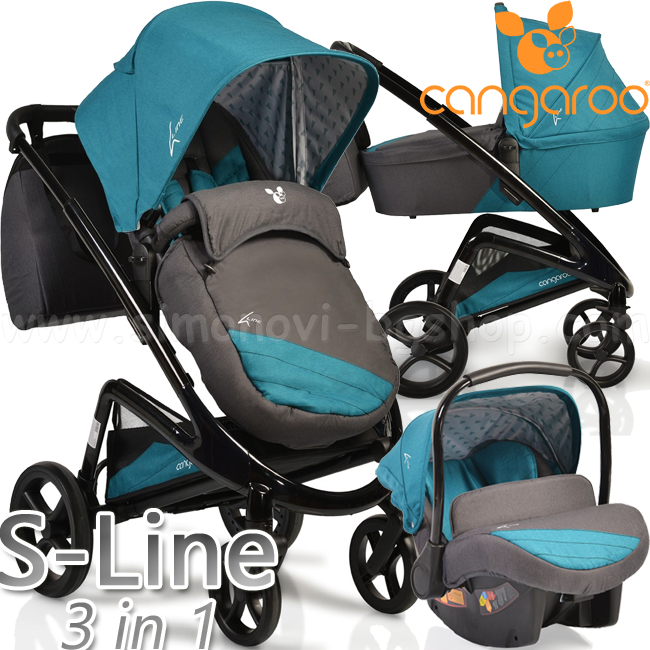 Cangaroo S-Line 3-în-1 cărucior pentru copii Cangaroo S-Line 3-în-1 cărucior pentru copii