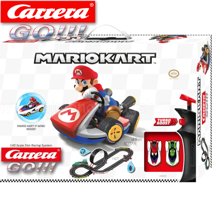 Carrera GO!!! Pista electrică Nintendo Mario Kart P-Wing 4,9 m. Super Mario