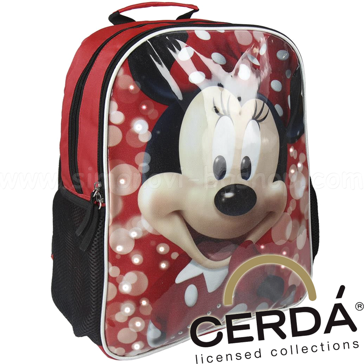 *Minnie Mouse Детска светеща раничка 38см. 2100002021 Cerda *Minnie Mouse Детска светеща раничка 38см. 2100002021 Cerda