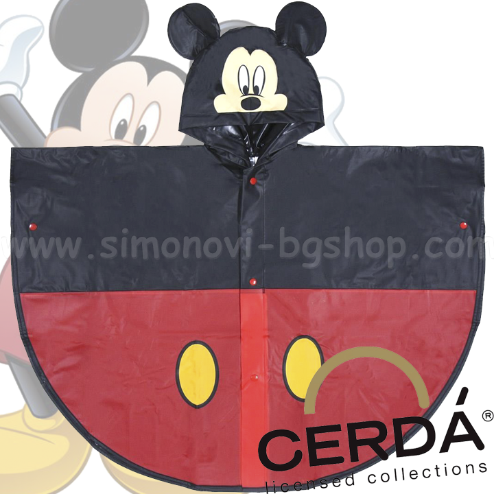Mickey Mouse Пончо за дъжд размер S-M 2400000482 Cerda Mickey Mouse Пончо за дъжд размер S-M 2400000482 Cerda