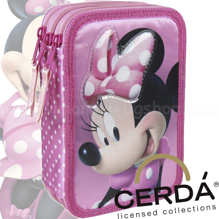 Minnie Mouse Ученически пълен несесер с три отделения 2100000233 Cerda Minnie Mouse Ученически пълен несесер с три отделения 2100000233 Cerda
