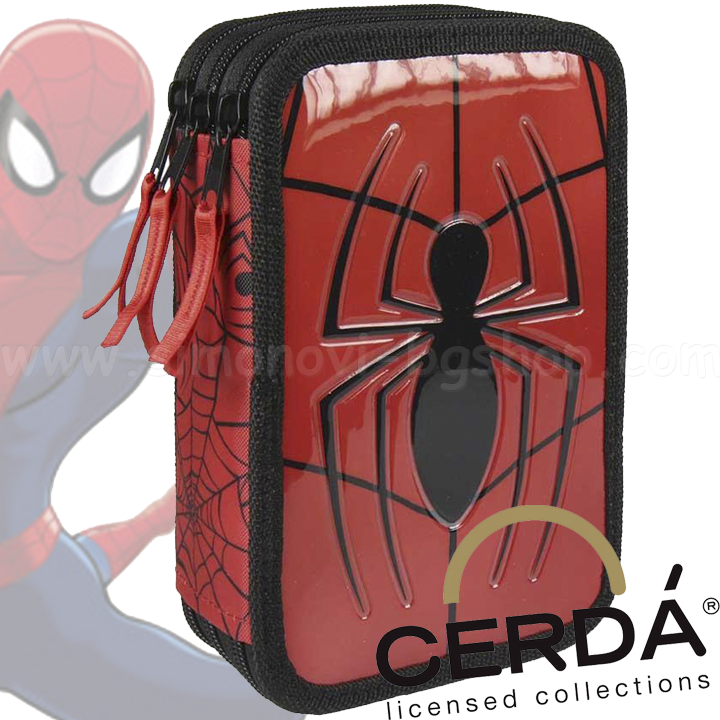Spider Man Ученически пълен несесер с три отделения 2100000221 Cerda Spider Man Ученически пълен несесер с три отделения 2100000221 Cerda