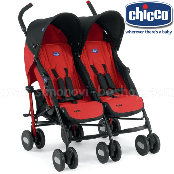 Chicco Baby carriages for twins ECHO TWIN Garnet