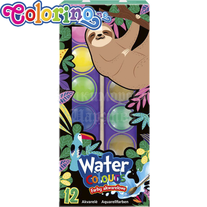 *Colorino Water Colors Vopsele acuarela 12 culori Wildkid 21993PTR