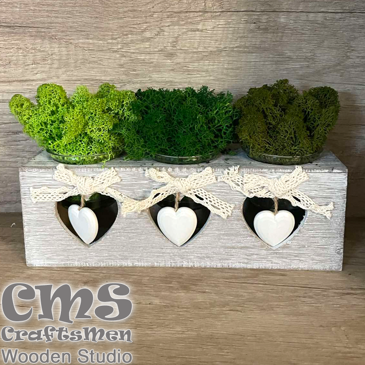 Crafts Men Studio      "Green Hearts"