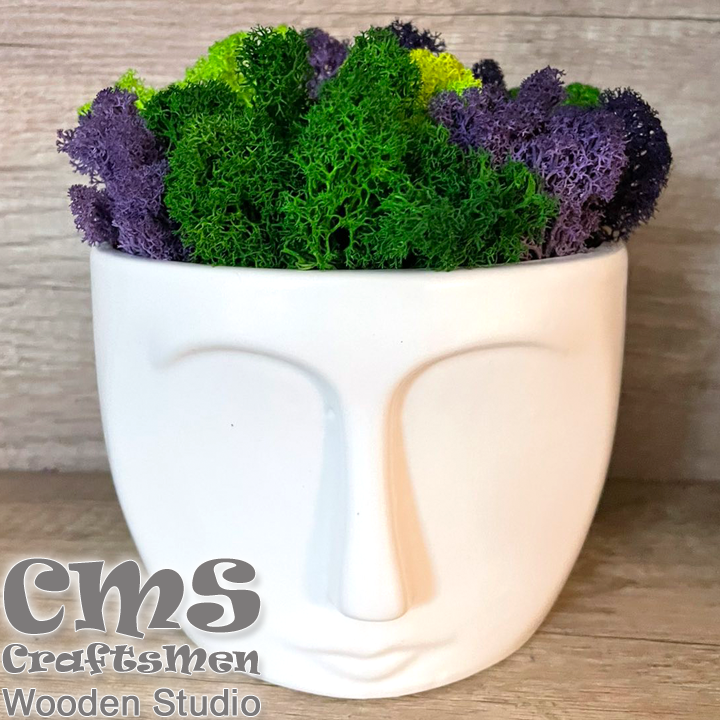 Crafts Men Studio      "Stone Head" White