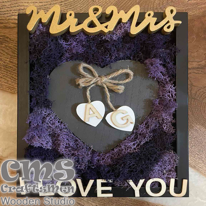 Crafts Men Studio     Mr & Mrs "Gold/Lilac"