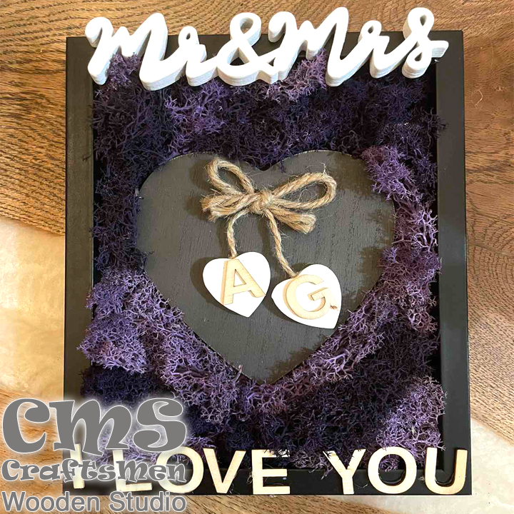Crafts Men Studio     Mr & Mrs "White/Lilac"
