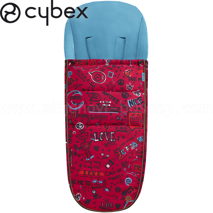 *2019 Cybex Чувалче за количка Priam Footmuff St & B FE Love Red 519000579 *2019 Cybex Чувалче за количка Priam Footmuff St & B FE Love Red 519000579