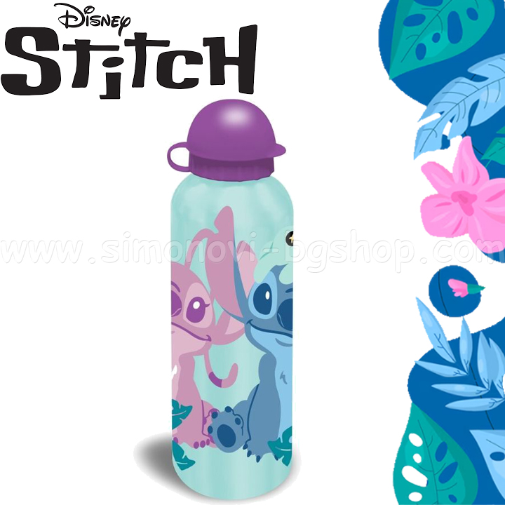 2025 Disney Stitch Алуминиева бутилка 500мл. ST00087-2 2025 Disney Stitch Алуминиева бутилка 500мл. ST00087-2