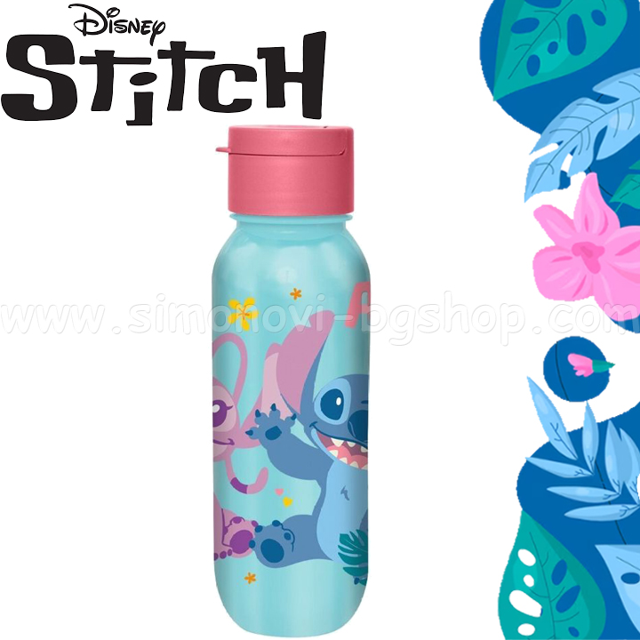 2025 Disney Stitch Пластмасова бутилка 500мл ST00090 2025 Disney Stitch Пластмасова бутилка 500мл ST00090
