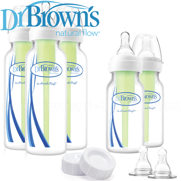DrBrown's Narrow-Neck® Options Комплект за новородено шишета за хранене DrBrown's Narrow-Neck® Options Комплект за новородено шишета за хранене