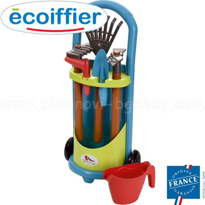 Ecoiffier Garden tools in cart 7600004339
