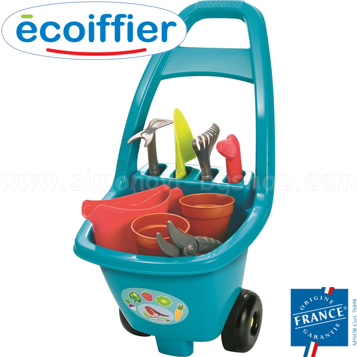 Ecoiffier Garden tools in a cart 8h. 7600004479