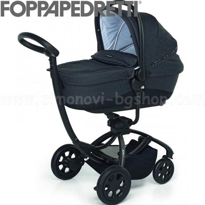 Foppapedretti Myo Platinum Travel System 3 in 1 Baby Combat Baby Cart Black