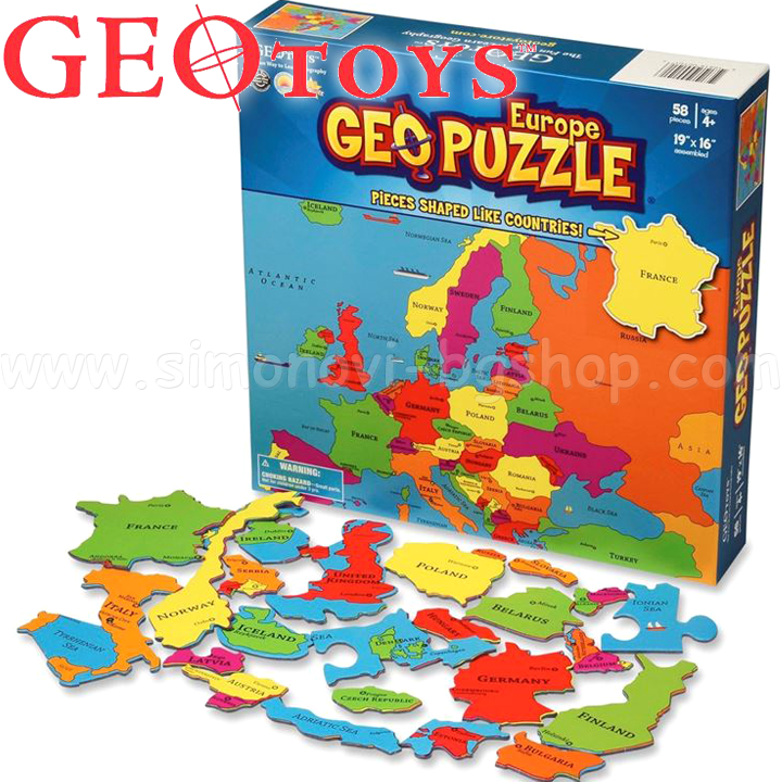 Geo Puzzle Europe Puzzle map of the world - Geo Toys