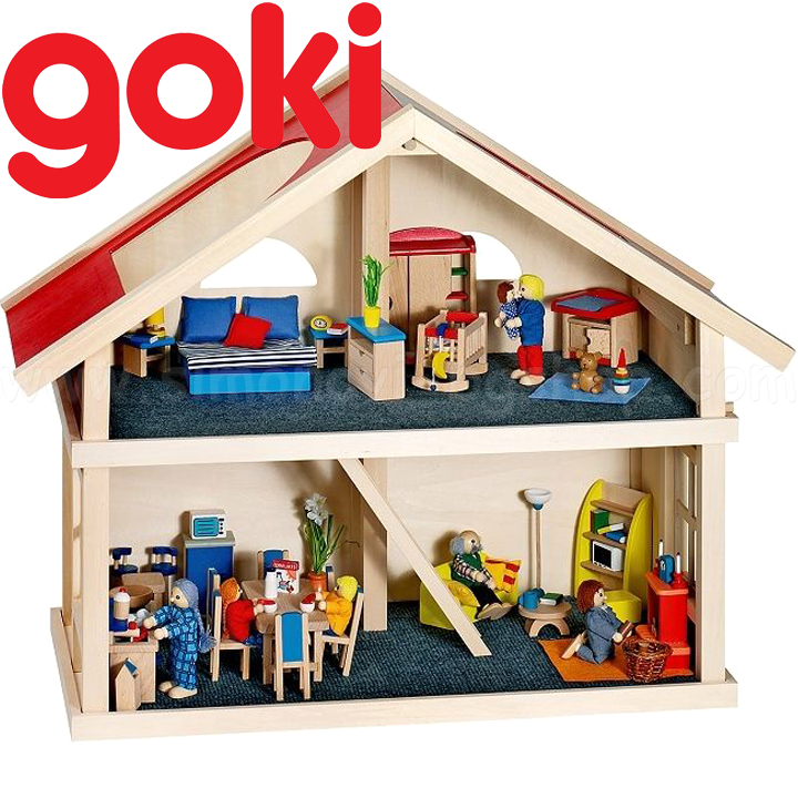 Goki Casă din lemn cu două etaje 51961