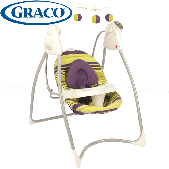 *GRACO Люлка LOVIN' HUG с адаптер за ток Blackberry Spring *GRACO Люлка LOVIN' HUG с адаптер за ток Blackberry Spring