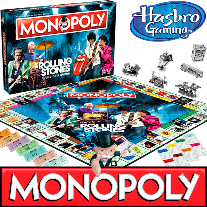 Jocul de jocuri de noroc Hasbro de familie Monopoly - Rolling Stones 32827