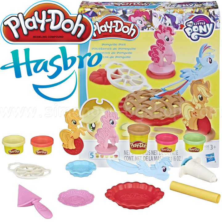 *Hasbro Play-doh My Little Pony Комплект "Направи си пай" E3338 *Hasbro Play-doh My Little Pony Комплект "Направи си пай" E3338