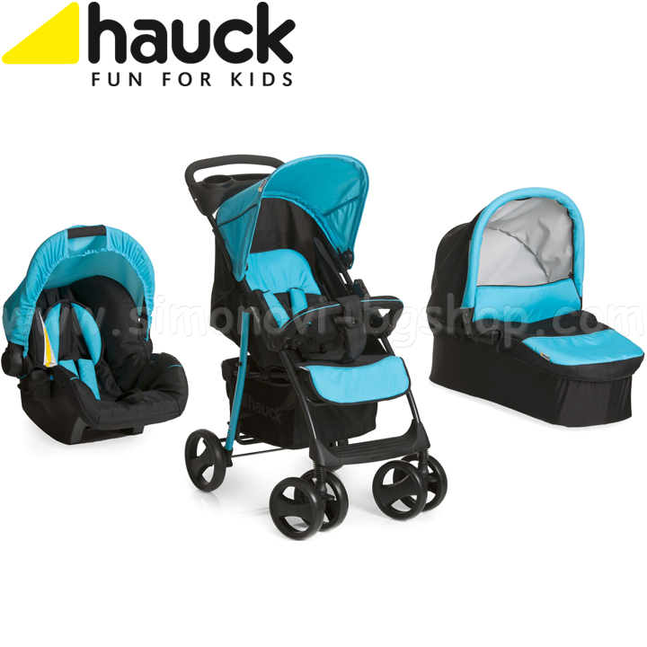 *Hauck   Shopper SLX Trio Set Caviar/Aqua