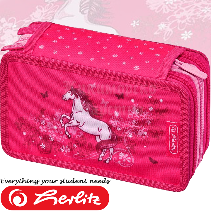 Herlitz Midi Троен несесер - празен Lucky Star 11438546 Herlitz Midi Троен несесер - празен Lucky Star 11438546