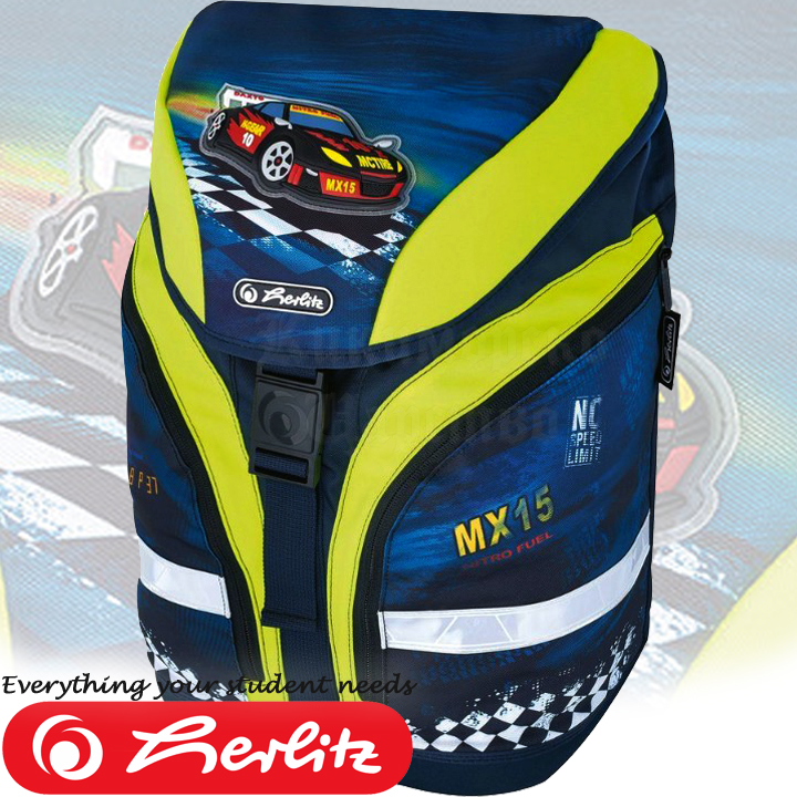 *Herlitz Motion Ергономична ученическа раница Super Racer 11407665-1 *Herlitz Motion Ергономична ученическа раница Super Racer 11407665-1