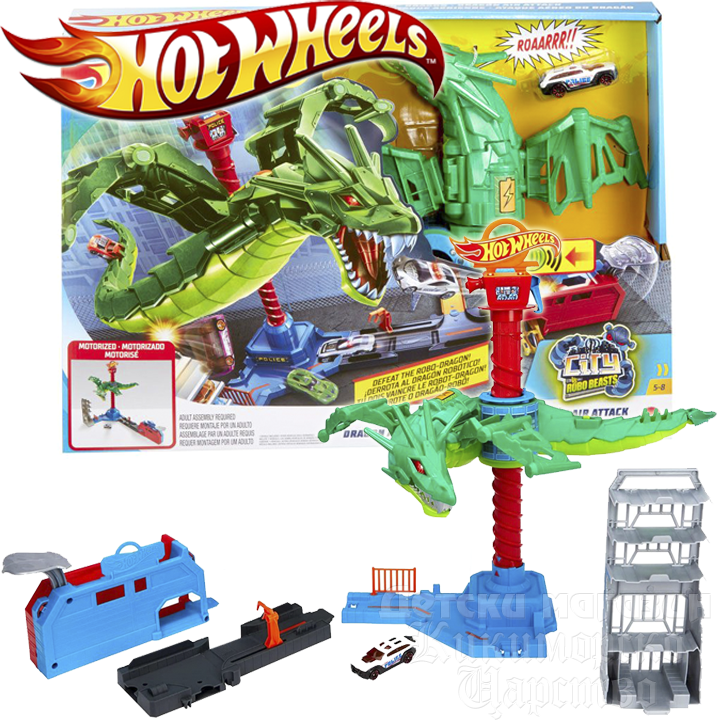 *Hot Wheels™ Сіtу Игрален комплект "Атаката на Дракона" GJL13 *Hot Wheels™ Сіtу Игрален комплект "Атаката на Дракона" GJL13
