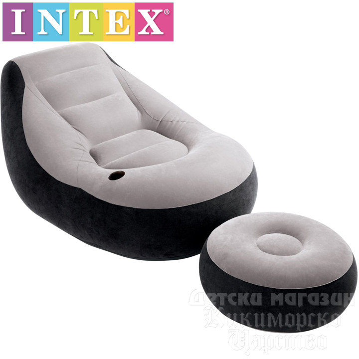 Intex Надуваем фотьойл с табуретка 68564 Intex Надуваем фотьойл с табуретка 68564