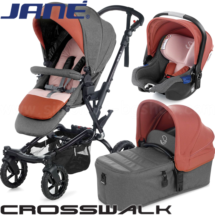 Cărucior Jane Baby 3in1 Crosswalk i-Size Boho Pink 5513.T51 Cărucior Jane Baby 3in1 Crosswalk i-Size Boho Pink 5513.T51