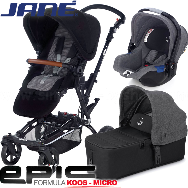 Jane Pram Epic Formula Micro 3in1 Koos Jet Black 5482.Т34 Jane Pram Epic Formula Micro 3in1 Koos Jet Black 5482.Т34