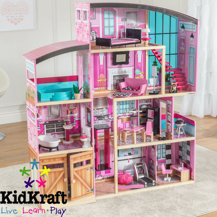 KidKraft Детска дървена куклена къща Shimmer Mansion 65949 KidKraft Детска дървена куклена къща Shimmer Mansion 65949