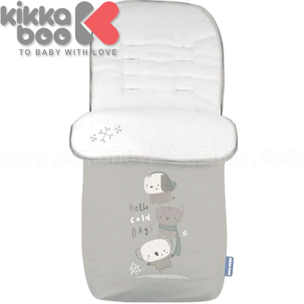 KikkaBoo Чувалче за количка Polar Friends Beige KikkaBoo Чувалче за количка Polar Friends Beige