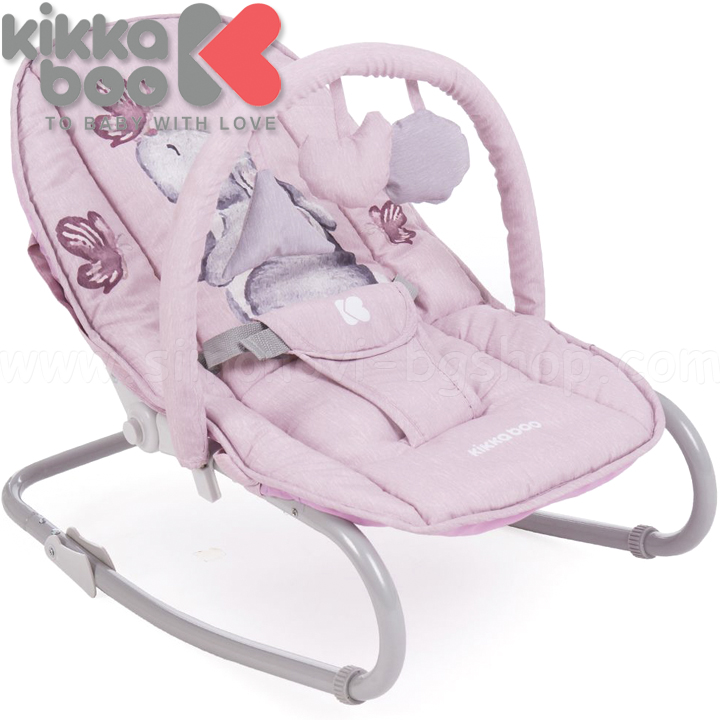 Kikka Boo Шезлонг Foliage Pink Rabbits 31005020033 Kikka Boo Шезлонг Foliage Pink Rabbits 31005020033