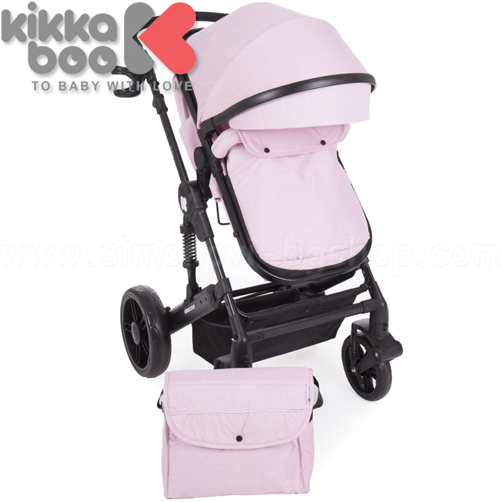 2019 Kikka Boo Комбинирана количка Darling Pink Black Ribbbon 31001020059 2019 Kikka Boo Комбинирана количка Darling Pink Black Ribbbon 31001020059