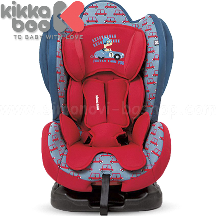 Kikka Boo Столче за кола 0-25кг Bon Voyage Red Cars 31002060004 Kikka Boo Столче за кола 0-25кг Bon Voyage Red Cars 31002060004