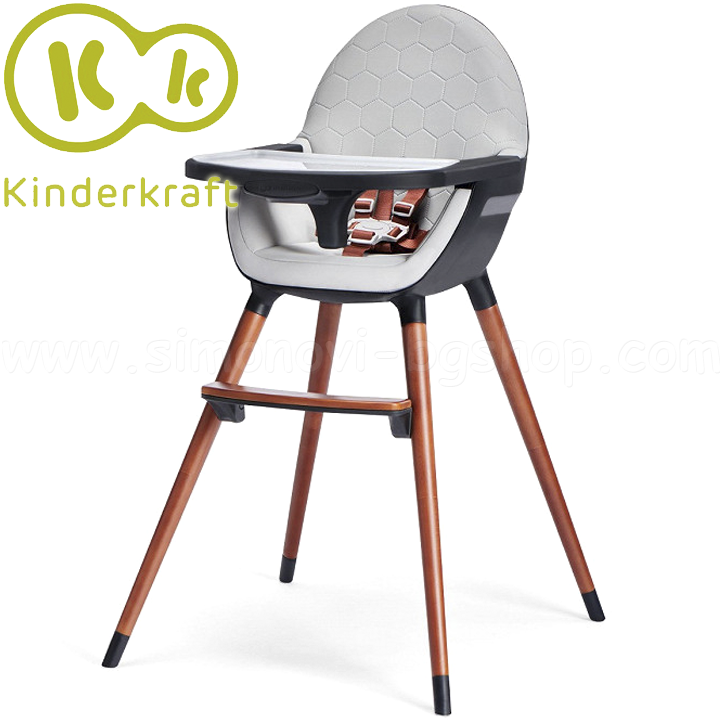* 2022 KinderKraft Dining chair 2in1 FINIX Gray KHFINIX0GRY