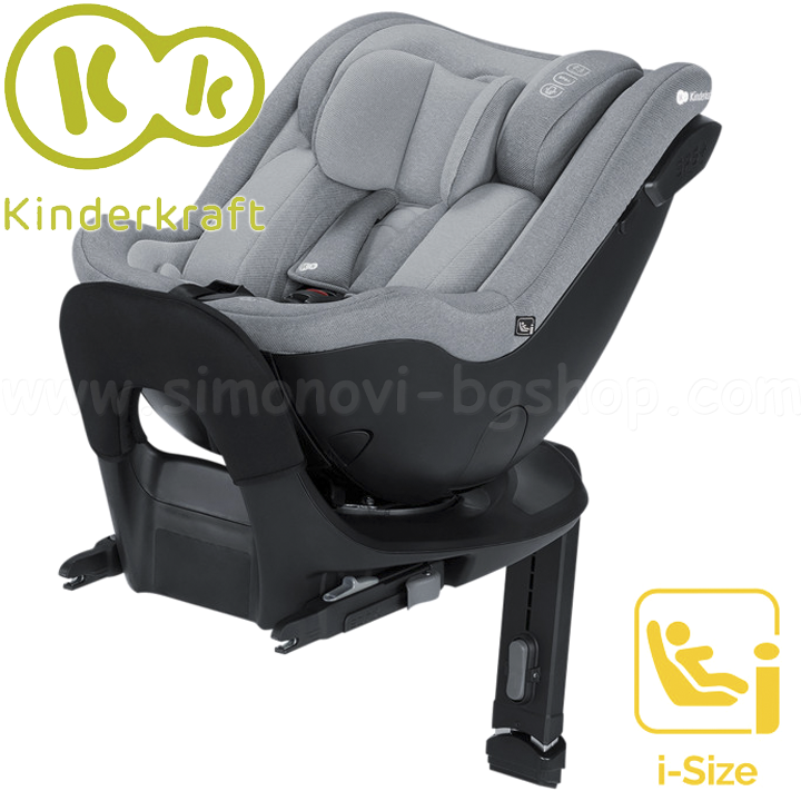 * 2023 KinderKraft Scaun auto I-GUARD Isofix (0-25 kg.) Cool Grey