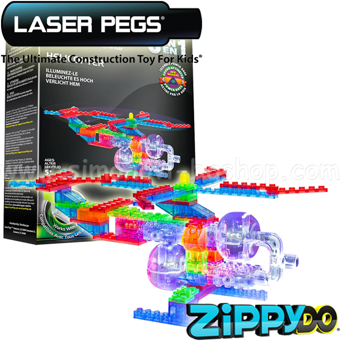 * Laser Pegs Light constructor Zippy Do 8-in-1 Helicopter G1270B