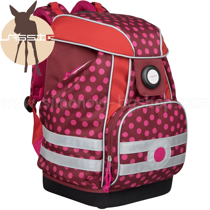 Lassig backpack for school Dottie Red