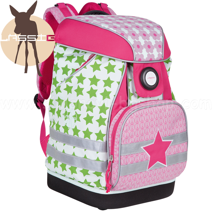 Lassig backpack for school Starlight Magenta