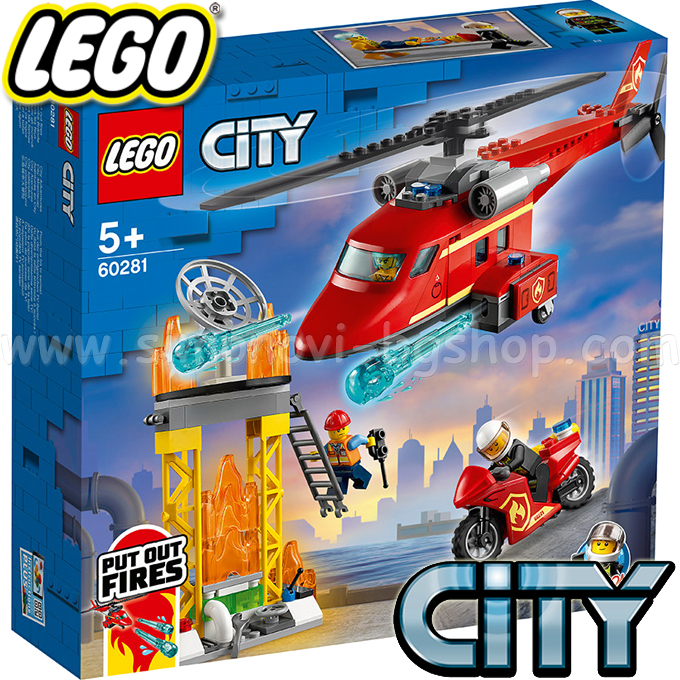 Lego City Пожарникарски спасителен хеликоптер 60281 Lego City Пожарникарски спасителен хеликоптер 60281