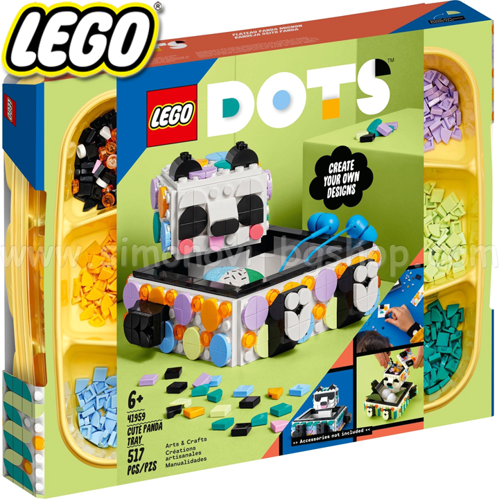 2022 Lego Dots Cute Panda drăguț 41959