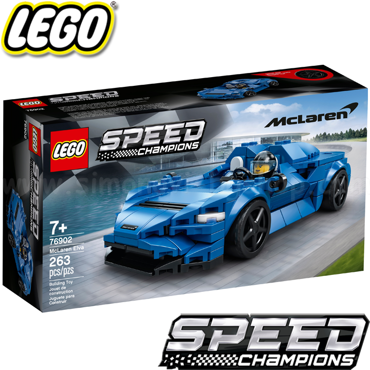 * 2021 Lego Speed Champions Кола Макларън McLaren Elva 76902