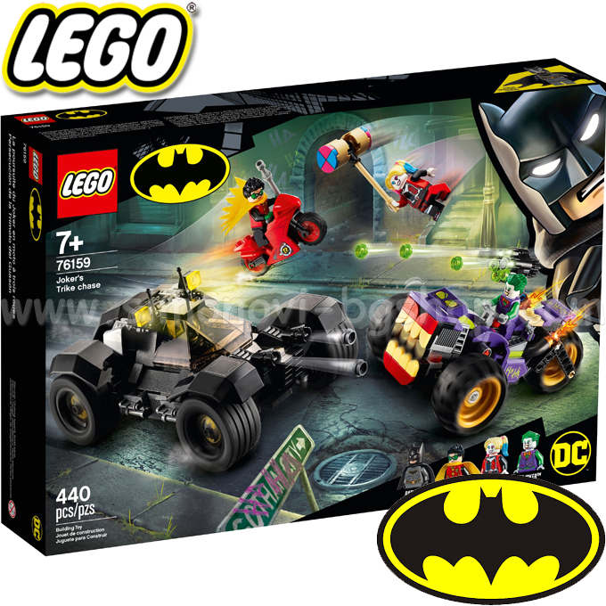 2020 Lego Super Heroes Преследване на триколесника на Жокера 76159 2020 Lego Super Heroes Преследване на триколесника на Жокера 76159