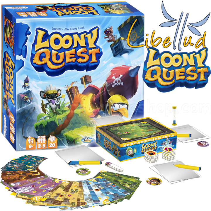 Loony Quest Board game in Bulgarian - Libellud