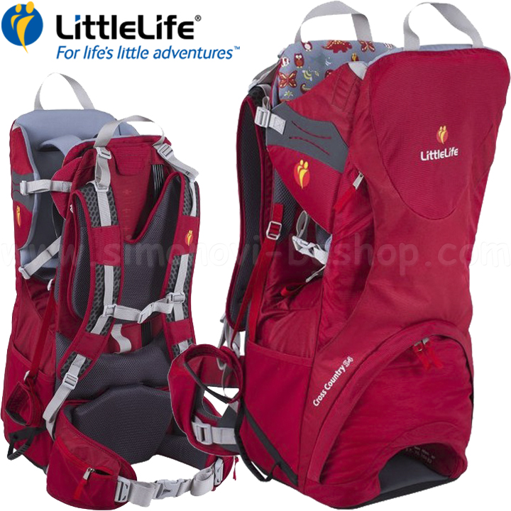 LittleLife Cross Country S4 Child Wearing Backpack L10532 Red